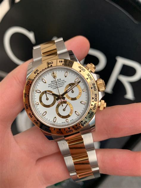 rolex daytona yellow gold steel|rolex gold daytona for sale.